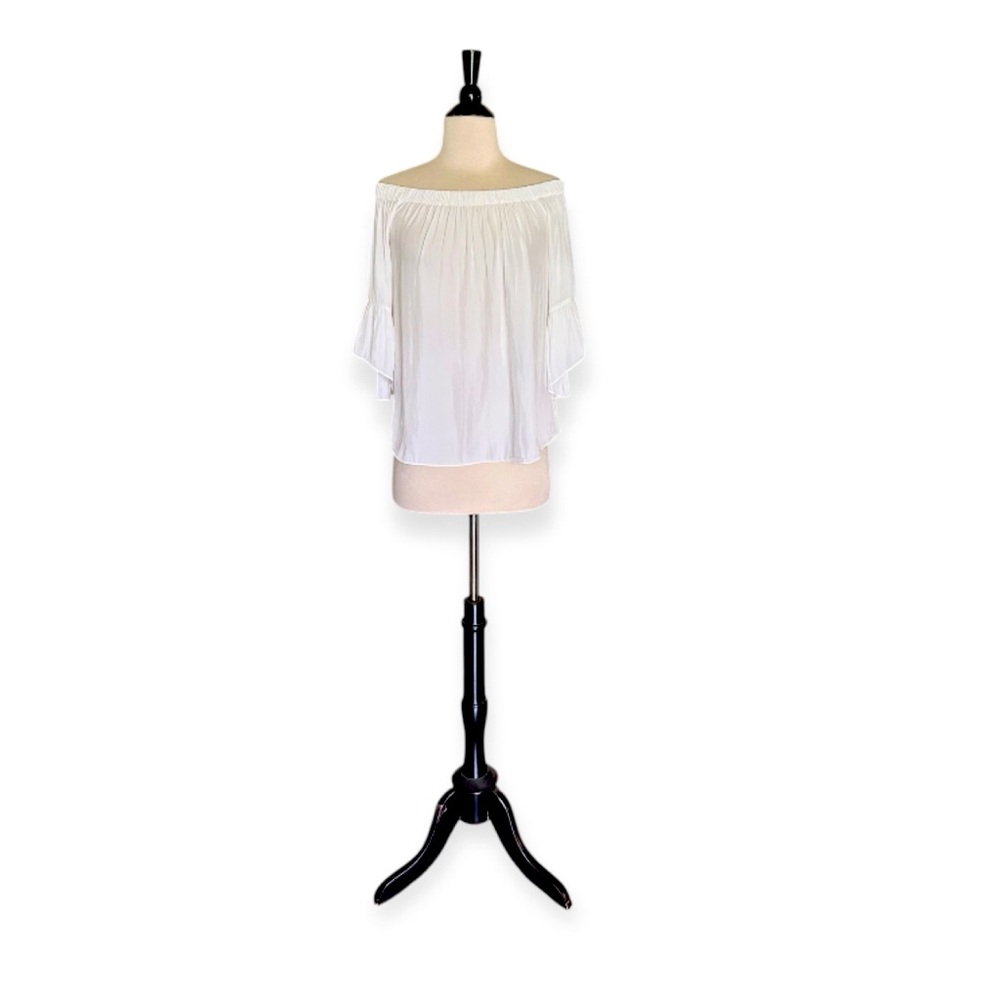 Ramy Brook Off‎ The Shoulder Silk Blouse Large
